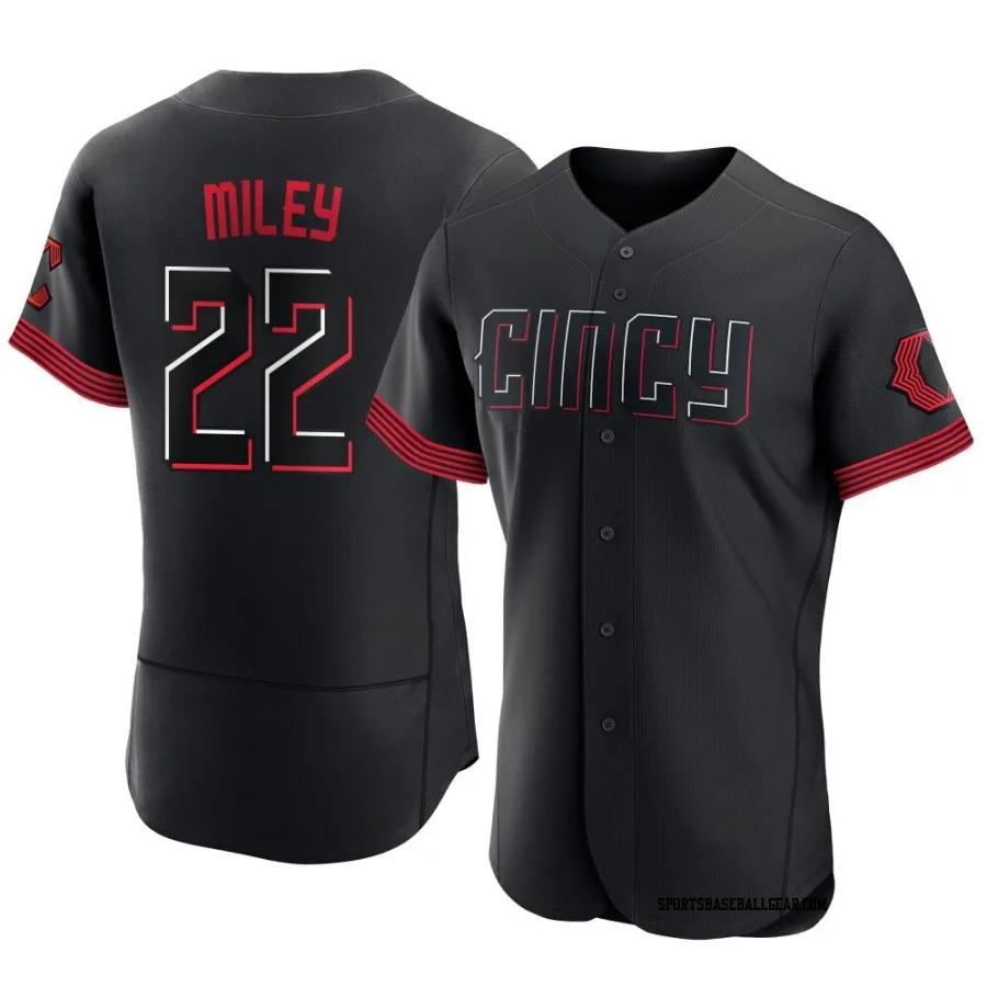 Wade Miley Men's Cincinnati Reds Black Authentic 2023 City Connect Jersey