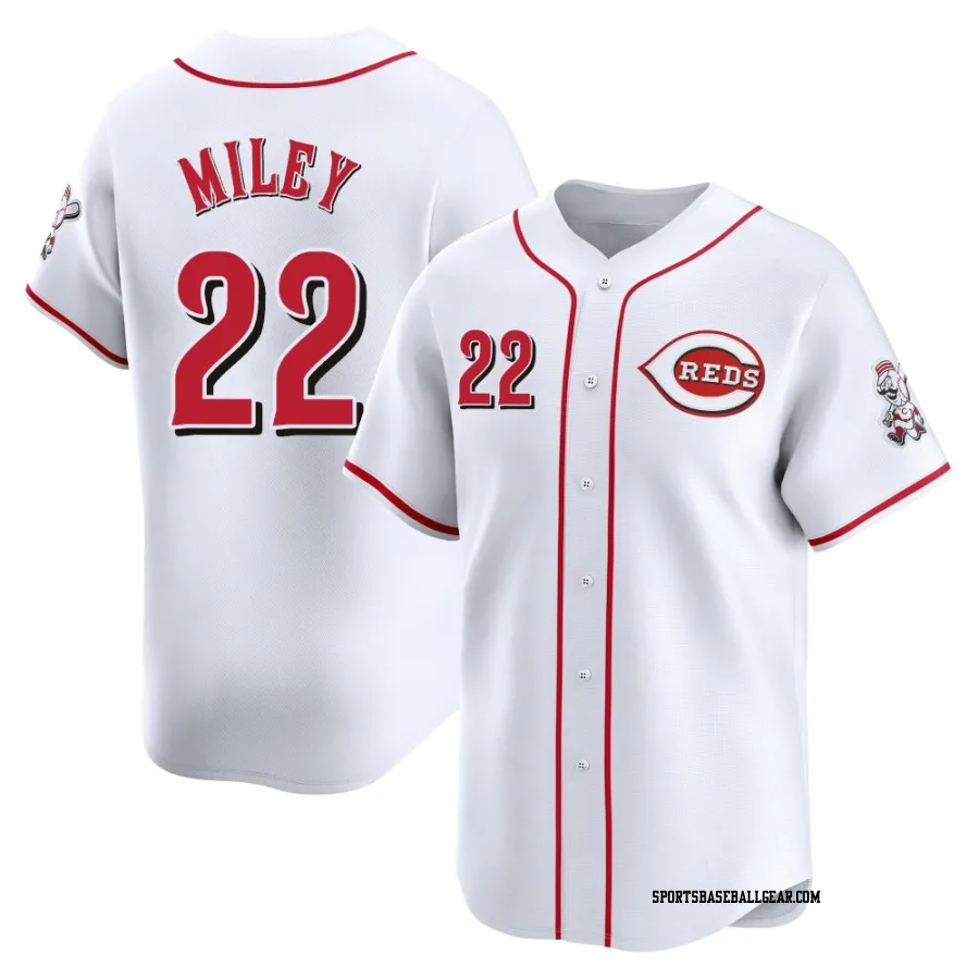 Wade Miley Men's Cincinnati Reds White Limited Home Jersey
