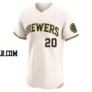 Wade Miley Men's Milwaukee Brewers Cream Elite Home Jersey