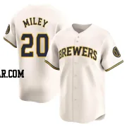 Wade Miley Men's Milwaukee Brewers Cream Limited Home Jersey
