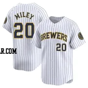 Wade Miley Men's Milwaukee Brewers White Limited Alternate Jersey