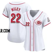 Wade Miley Women's Cincinnati Reds White Limited Home Jersey