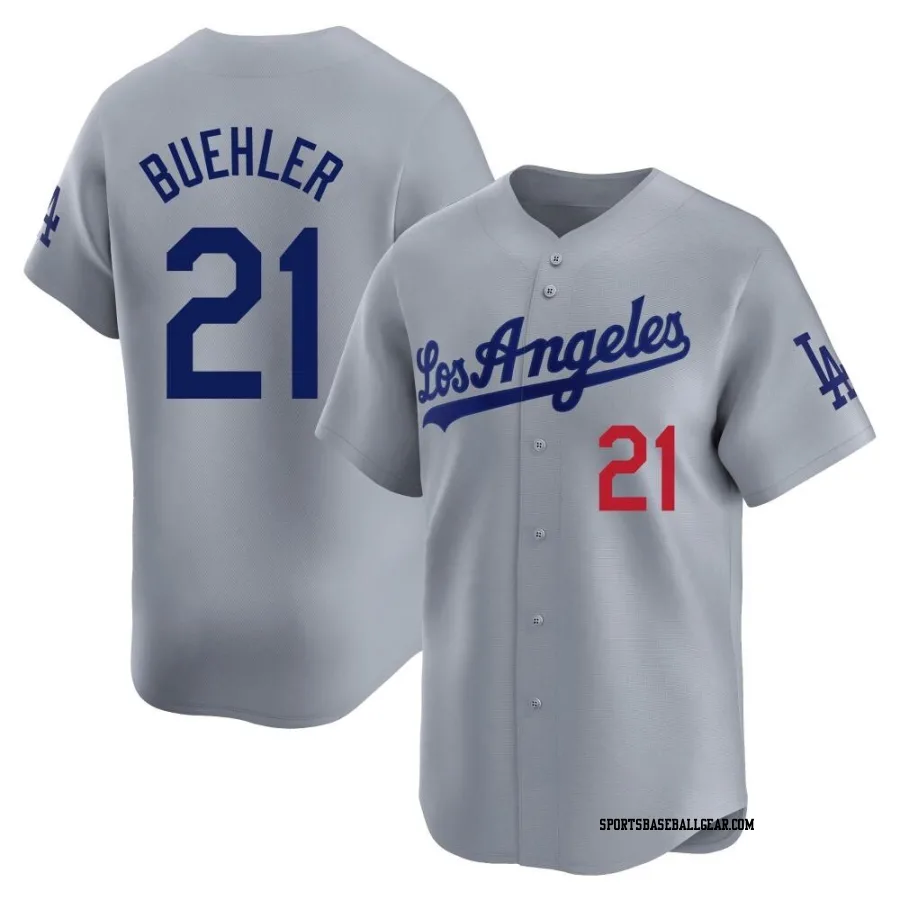 Walker Buehler Men's Los Angeles Dodgers Gray Limited Away Jersey