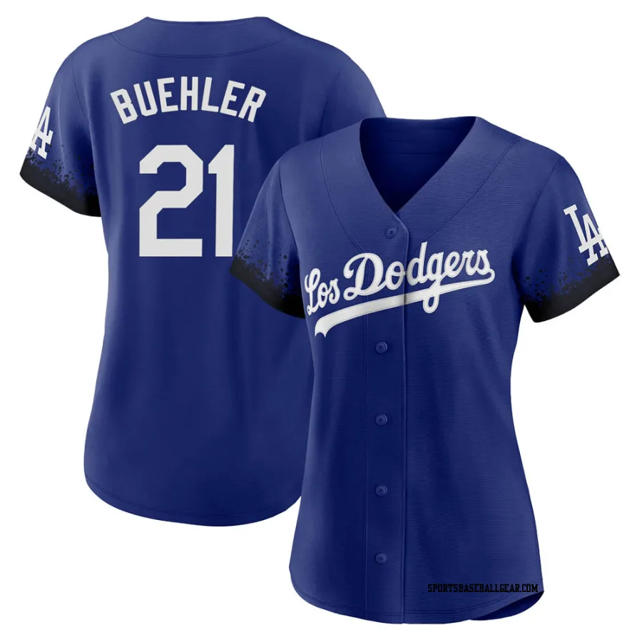 Walker Buehler Women's Los Angeles Dodgers Royal Replica 2021 City Connect Jersey