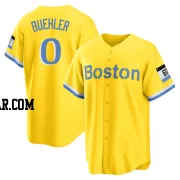 Walker Buehler Youth Boston Red Sox Gold/Light Replica Blue 2021 City Connect Player Jersey