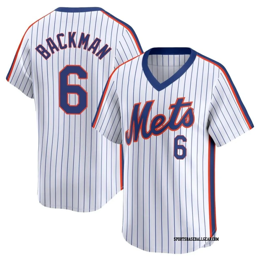 Wally Backman Youth New York Mets White Limited Cooperstown Collection Jersey