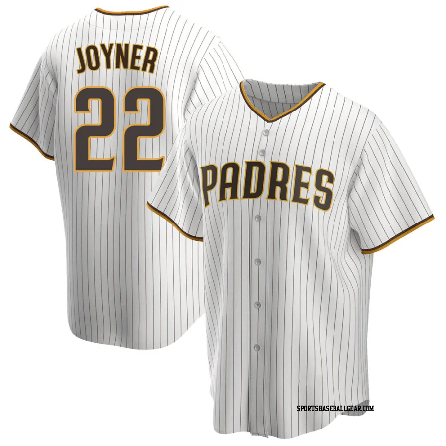 Wally Joyner Men's San Diego Padres White/Brown Replica Home Jersey