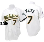 Walt Weiss Men's Oakland Athletics White Replica Throwback Jersey