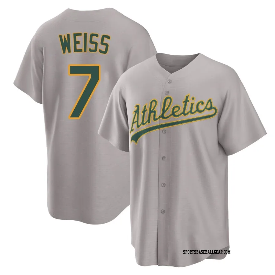 Walt Weiss Youth Oakland Athletics Gray Replica Away 2.0 Jersey