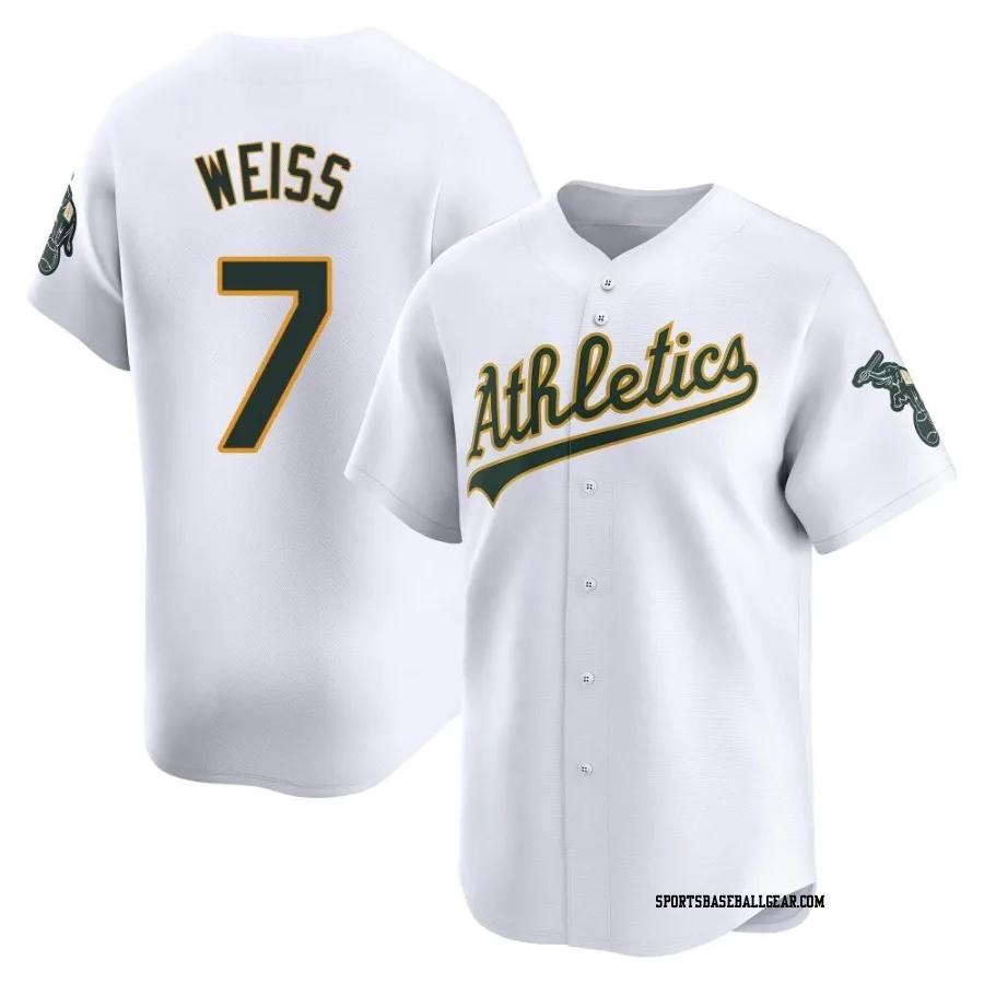 Walt Weiss Youth Oakland Athletics White Limited Home Jersey