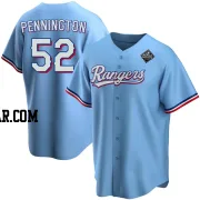 Walter Pennington Men's Texas Rangers Light Blue Replica Alternate 2023 World Series Jersey