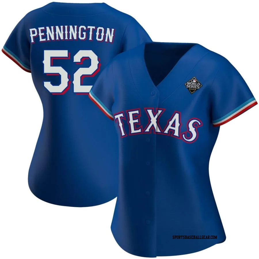 Walter Pennington Women's Texas Rangers Royal Replica Alternate 2023 World Series Jersey