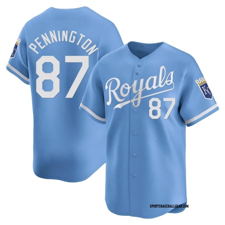 Walter Pennington Youth Kansas City Royals Light Blue Limited Alternate Jersey