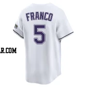 Wander Franco Youth Tampa Bay Rays White Limited Throwback Cooperstown Jersey