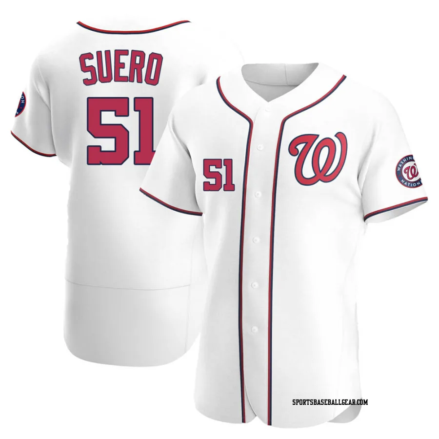 Wander Suero Men's Washington Nationals White Authentic Home Jersey