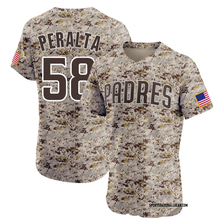Wandy Peralta Men's San Diego Padres Camo Elite Alternate Vapor Premier Jersey