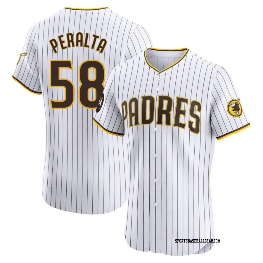 Wandy Peralta Men's San Diego Padres White Elite Home Patch Jersey