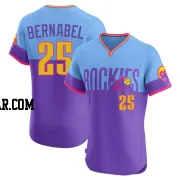 Warming Bernabel Men's Colorado Rockies Purple/Light Elite Blue 2025 City Connect Jersey