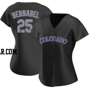 Warming Bernabel Women's Colorado Rockies Black Replica Alternate Jersey