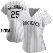 Warming Bernabel Women's Colorado Rockies White Replica Home Jersey