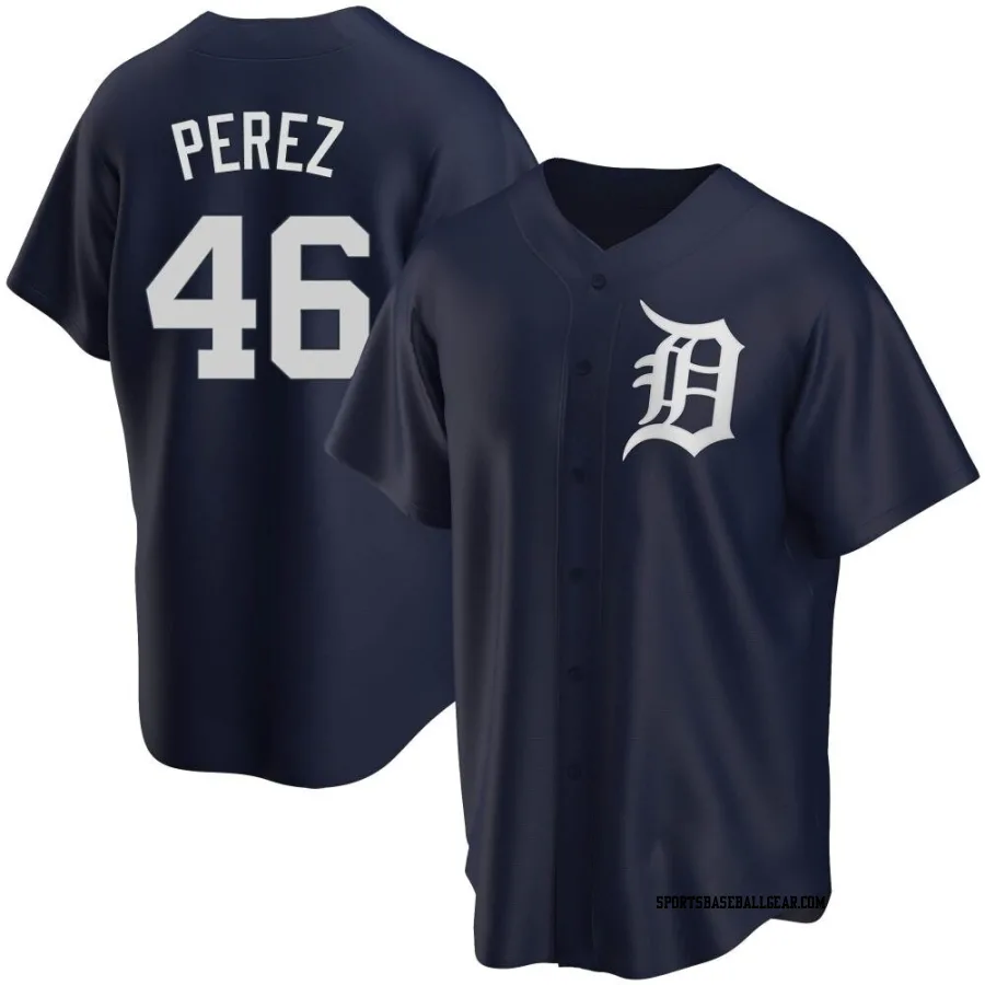 Wenceel Perez Men's Detroit Tigers Navy Replica Alternate Jersey