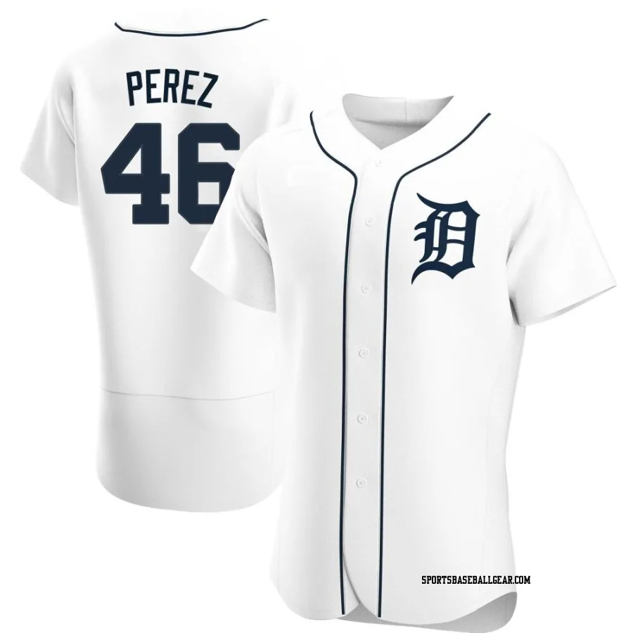 Wenceel Perez Men's Detroit Tigers White Authentic Home Jersey