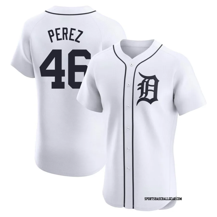 Wenceel Perez Men's Detroit Tigers White Elite Home Jersey