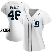 Wenceel Perez Women's Detroit Tigers White Authentic Home Jersey