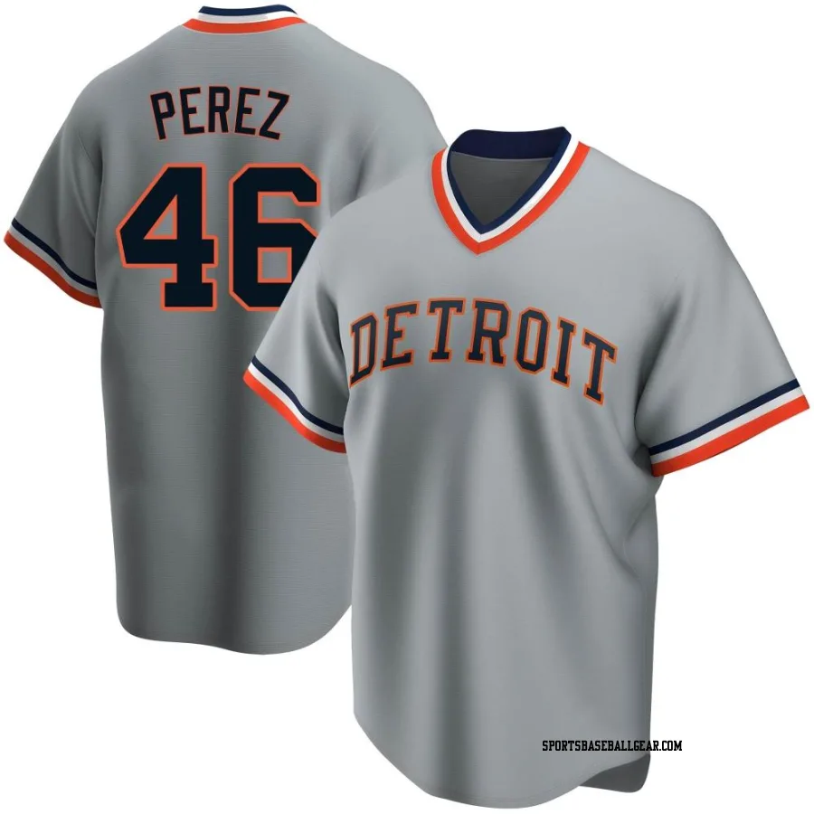 Wenceel Perez Youth Detroit Tigers Gray Replica Road Cooperstown Collection Jersey