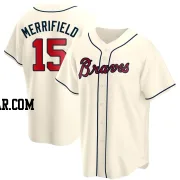 Whit Merrifield Men's Atlanta Braves Cream Replica Alternate Jersey