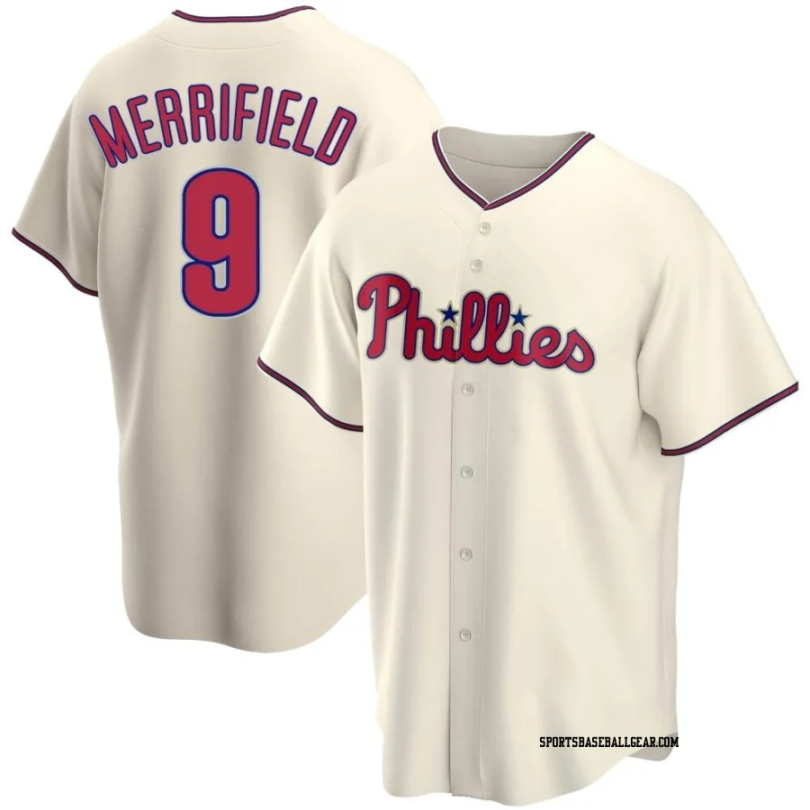 Whit Merrifield Men's Philadelphia Phillies Cream Replica Alternate Jersey