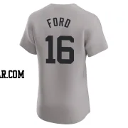 Whitey Ford Men's New York Yankees Gray Elite Road Jersey