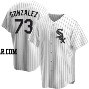 Wikelman Gonzalez Men's Chicago White Sox White Replica Home Jersey