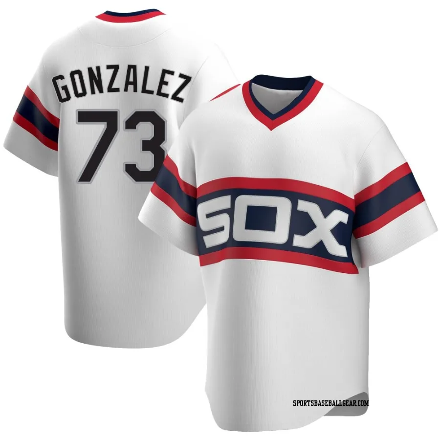 Wikelman Gonzalez Youth Chicago White Sox White Replica Cooperstown Collection Jersey