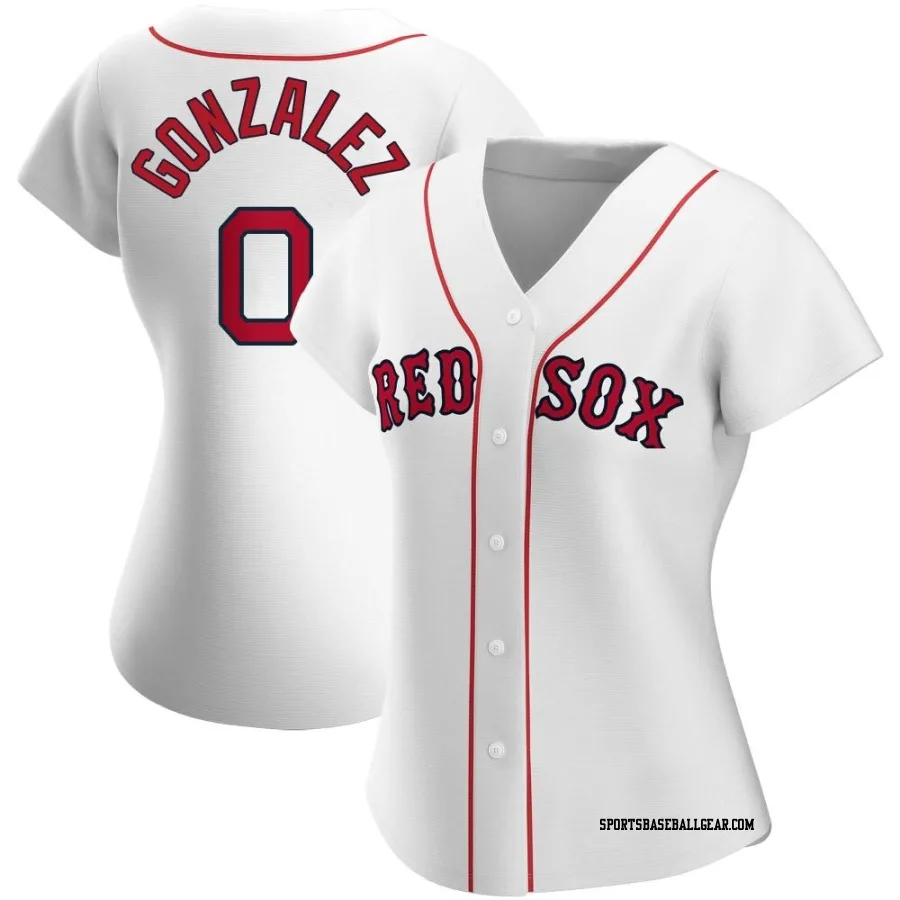 Wilkelman Gonzalez Women's Boston Red Sox White Replica Home Jersey