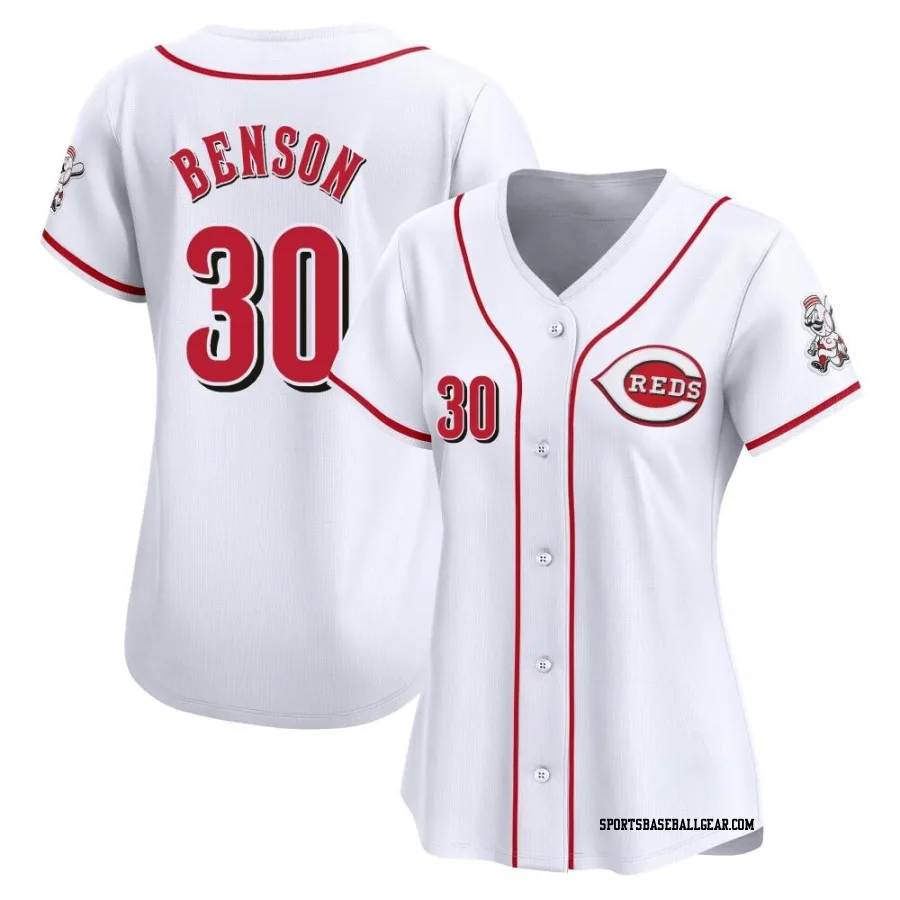 Will Benson Women's Cincinnati Reds White Limited Home Jersey