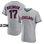 Will Brennan Men's Cleveland Guardians Gray Authentic Road Jersey