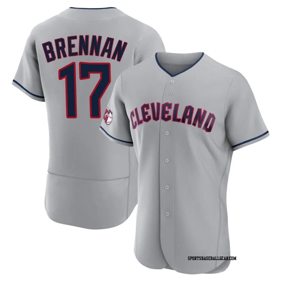 Will Brennan Men's Cleveland Guardians Gray Authentic Road Jersey