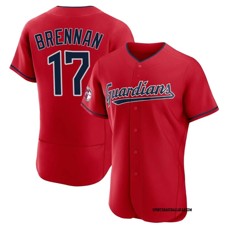 Will Brennan Men's Cleveland Guardians Red Authentic Alternate Jersey