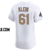Will Klein Men's Los Angeles Dodgers Gold Elite White 2025 Collection Jersey