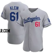 Will Klein Men's Los Angeles Dodgers Gray Authentic Away Jersey