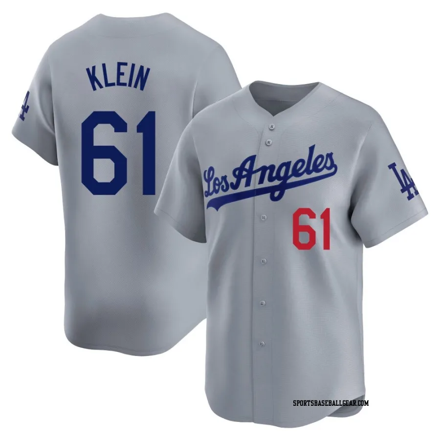 Will Klein Men's Los Angeles Dodgers Gray Limited Away Jersey