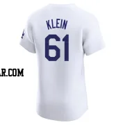 Will Klein Men's Los Angeles Dodgers White Elite Home 2024 World Series Jersey