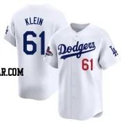 Will Klein Men's Los Angeles Dodgers White Limited Home 2024 World Series Champions Jersey