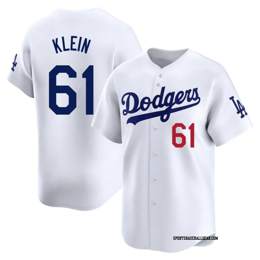 Will Klein Men's Los Angeles Dodgers White Limited Home Jersey