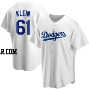 Will Klein Men's Los Angeles Dodgers White Replica Home Jersey