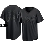Will Klein Men's Oakland Athletics Black Replica Pitch Fashion Jersey