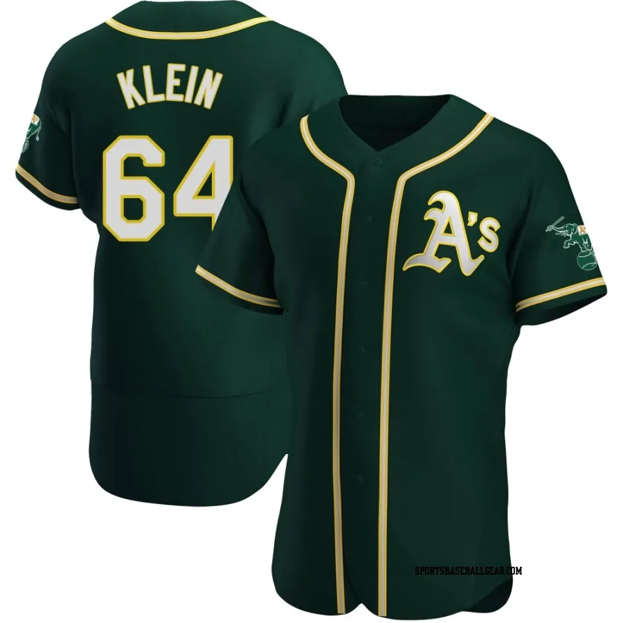 Will Klein Men's Oakland Athletics Green Authentic Alternate Jersey