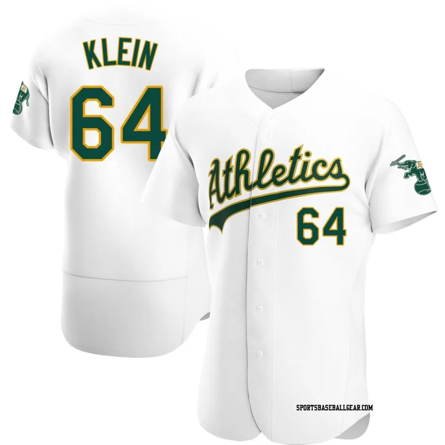 Will Klein Men's Oakland Athletics White Authentic Home Jersey