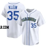 Will Klein Men's Seattle Mariners White Limited Throwback Cooperstown Collection Jersey